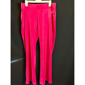 Juicy Couture Los Angeles Large Pink Classic Velour Jogging Lounge Pants Soft
